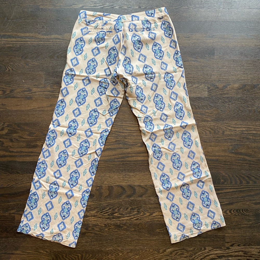 Ecru Patterned Linen Pant - image 3